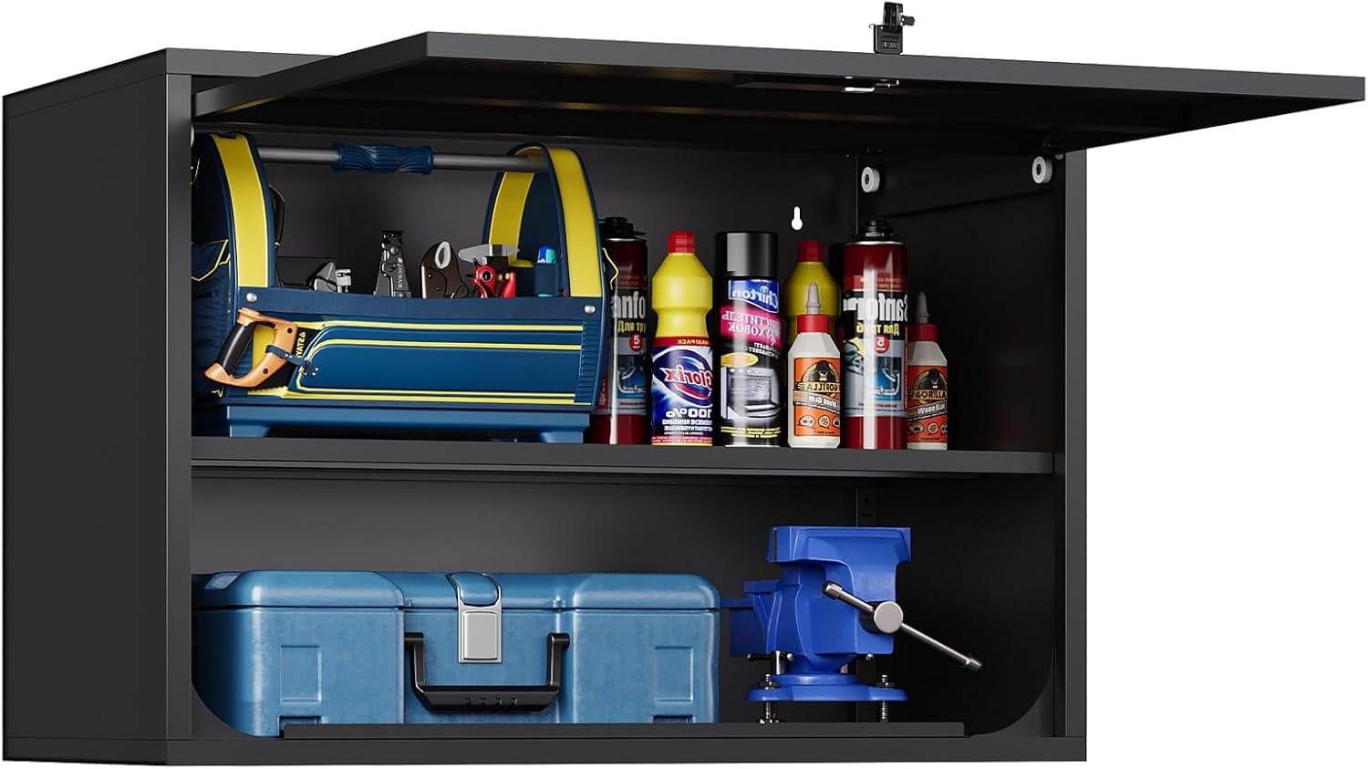 Metal Wall Storage Adjustable Shelf 22'' Tall Steel Garage