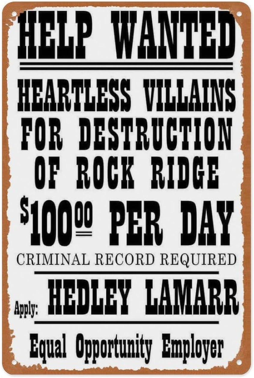 Metal Wanted Poster Wall Art Tin Sign, Western Decor, 8 x 12 Inch ...