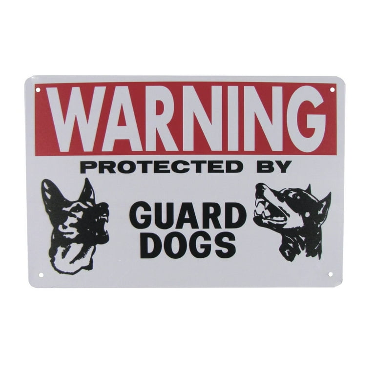 Metal Warning Protected Guard Dog Wall Sign Beware Plaque Security Caution Decor Metal Warning Protected Guard Dog Wall Sign Beware Plaque Security Caution Decor