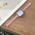thumbnail image 1 of Metal Watch Band Compatible for Apple Watch Band 38mm 40mm 41mm 42mm(S10), Magnetic Clasp Loop Business Fashionable Wristband for iWatch Series 10 9 8 7 6 5 4 SE 3 2 1 Adjustable Strap, Pink, 1 of 6