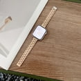 thumbnail image 1 of Metal Watch Band Compatible for Apple Watch Band 49mm 46mm 45mm 44mm 42mm, Magnetic Clasp Loop Business Fashionable Wristband for iWatch Ultra 2/1 Series 10 9 8 7 6 5 4 SE 3 2 1, Rosegold, 1 of 6