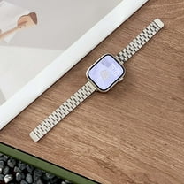 Metal Watch Band Compatible for Apple Watch Band 49mm 46mm 45mm 44mm 42mm, Magnetic Clasp Loop Business Fashionable Wristband for iWatch Ultra 2/1 Series 10 9 8 7 6 5 4 SE 3 2 1, Silver