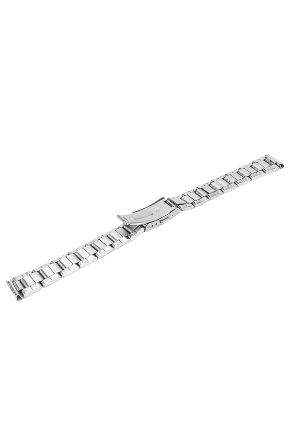 Metal Watch Band, Stainless Steel Watchband Double Button Deployment Clasp For Women Silver 12mm/0.47in