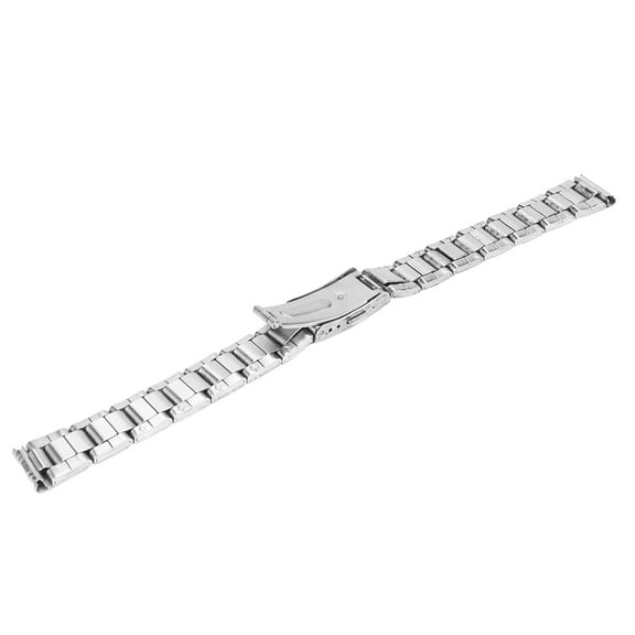 Metal Watch Band, Stainless Steel Watchband Double Button Deployment Clasp For Women Silver 12mm/0.47in