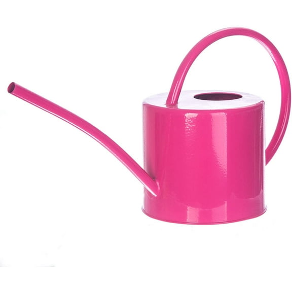 Metal Watering Can 1.5L. Modern Style Watering Pot with Handle and Long Spout, Rose