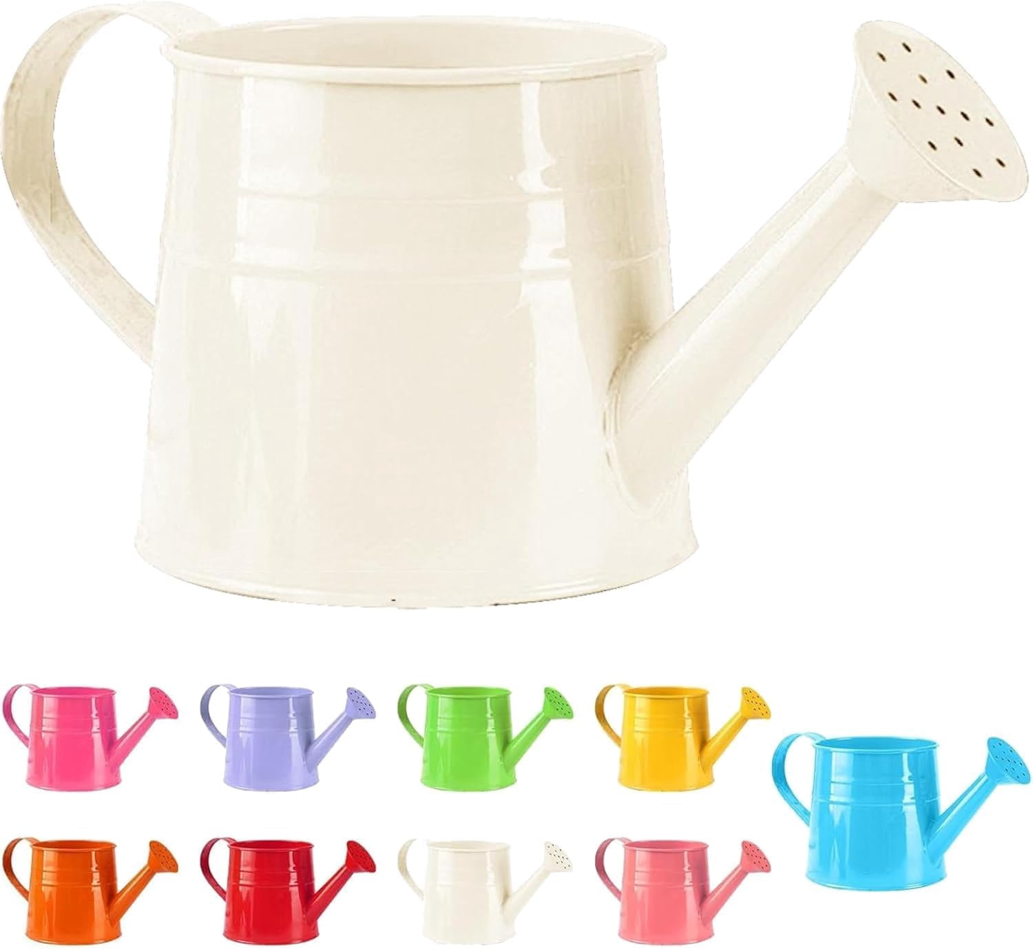 Metal Watering Can 1L, Indoor Garden Watering Can with Fine Sprinkler Nozzle, Small Rustproof Houseplant Watering Pot for Outdoor Plants, Succulents, Flowers(XX)