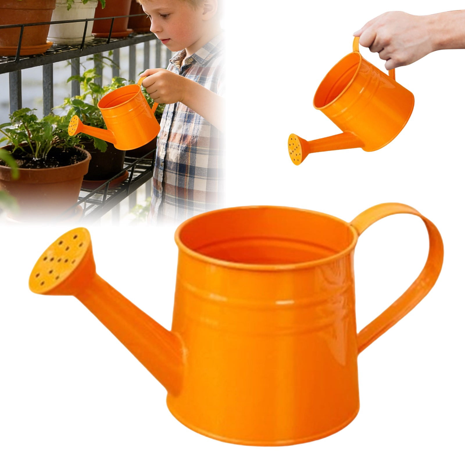 Metal Watering Can for Garden and Indoor Plants, Sprinkling Can for Outdoor Flowers Lawn, Gardening Tool Accessories for Watering, Rust Resistant