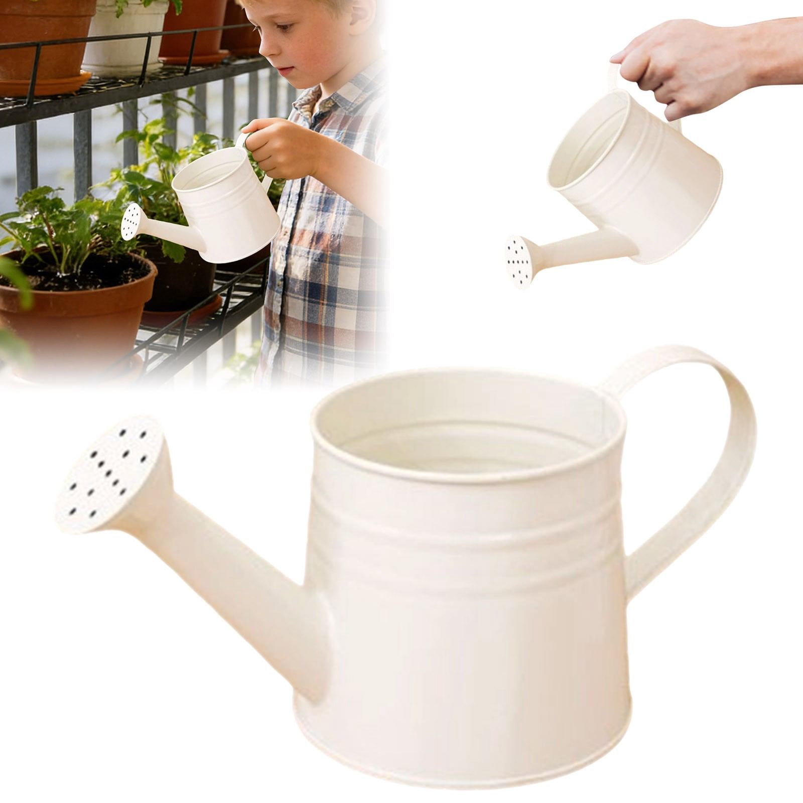 Metal Watering Can for Garden and Indoor Plants, Sprinkling Can for Outdoor Flowers Lawn, Gardening Tool Accessories for Watering, Rust Resistant