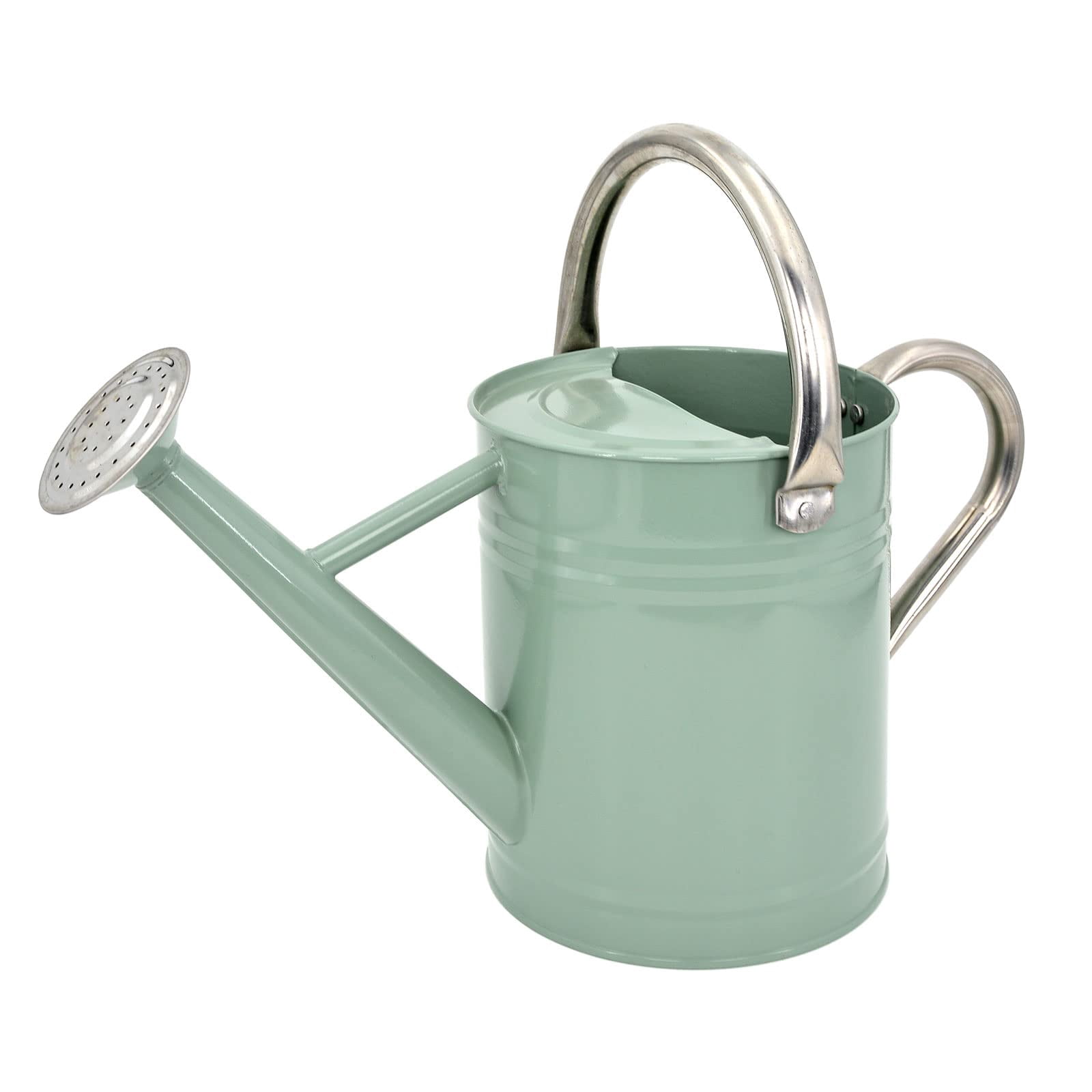 Metal Watering Can for Outdoor Plants, Galvanized Steel Watering Can with Removable spout, 1 Gallon,Perfect Home & Garden Décor Cream Green - CREAM GREEN