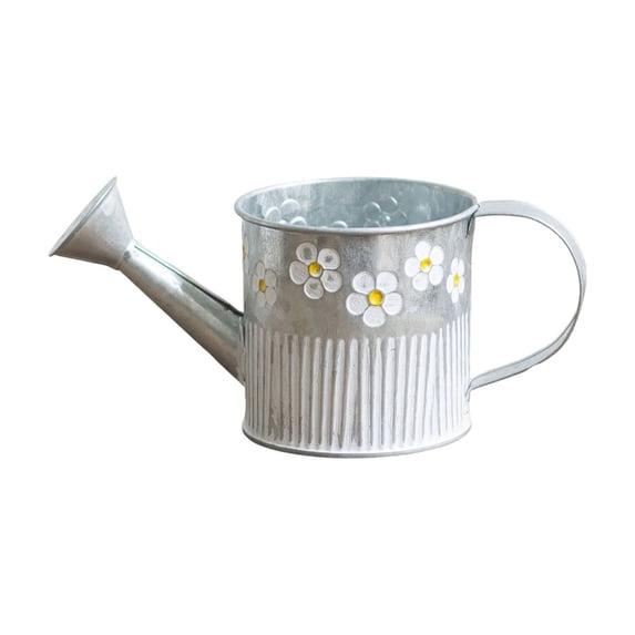Metal Watering Can Planter, Farmhouse Flower Pot 8.26 in Iron Vase for Indoor Outdoor Garden, Kitchen, Patio and Table Decor