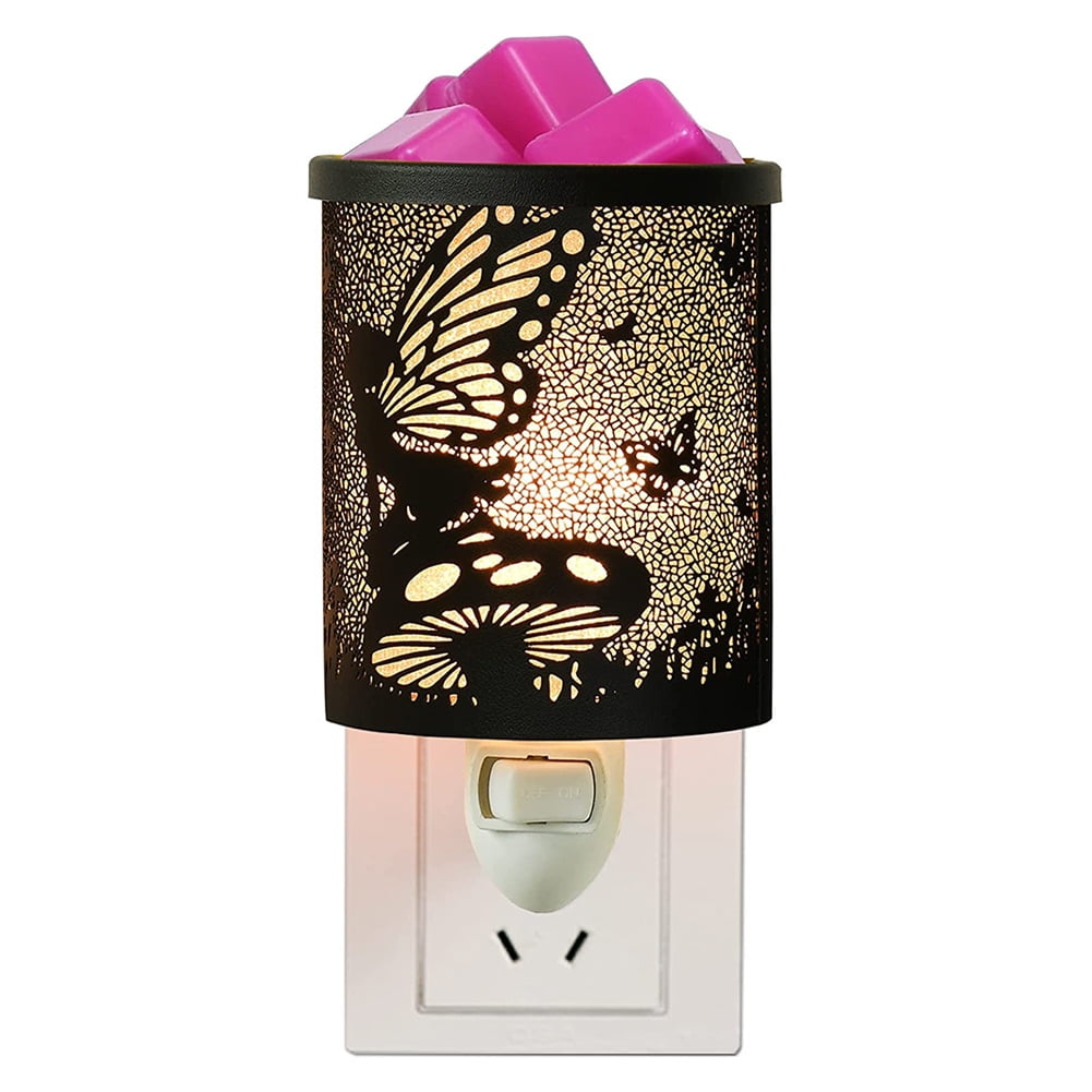 Metal Wax Melts Warmer Plug in Wall Pluggable Fragrance Wax Warmer, Night Light for Home Office