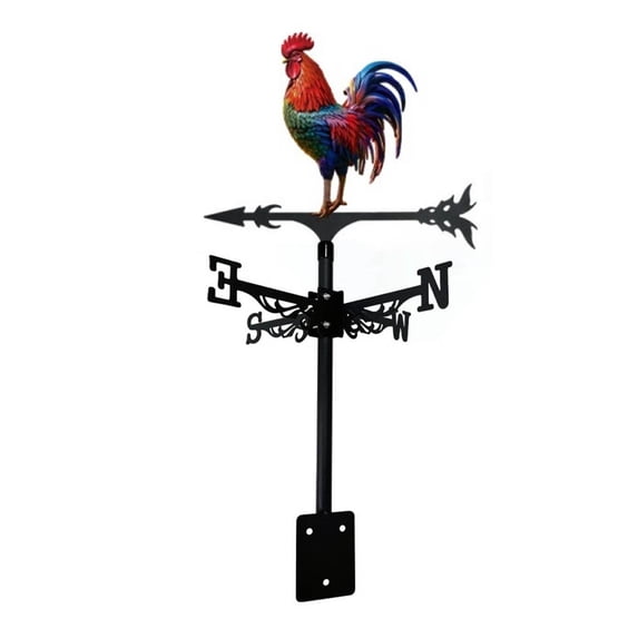 Metal Weather Vane for Roof or Garden with Rust-Resistant Finish and Mounting Bracket