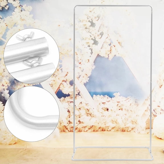 Metal Wedding Arch Stand Backdrop with Base, 6.5 X 3.3FT Square Arch Stand