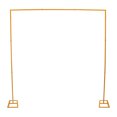 thumbnail image 1 of Metal Wedding Stand, 7.87ft Metal Wedding Backdrop Stand, Square Gold Wedding Arch Stand, 1 of 19
