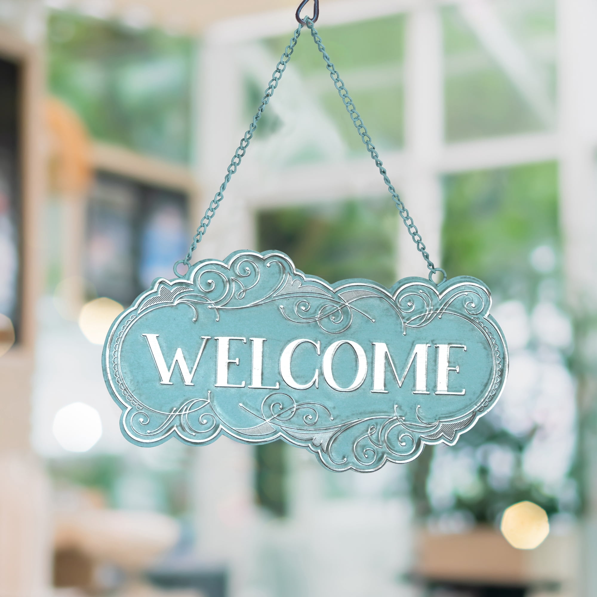 Metal Welcome Sign for Front Door Hanging welcome decor Welcome Door ...