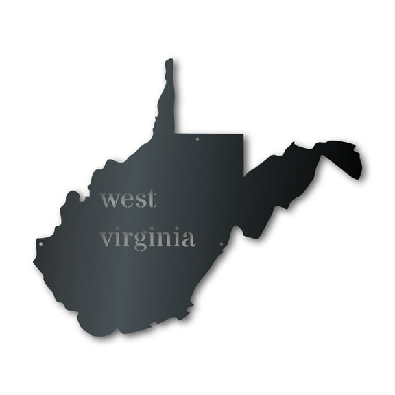 Metal West Virginia Wall Art - Custom Metal US State Sign - 14 Color Options 46