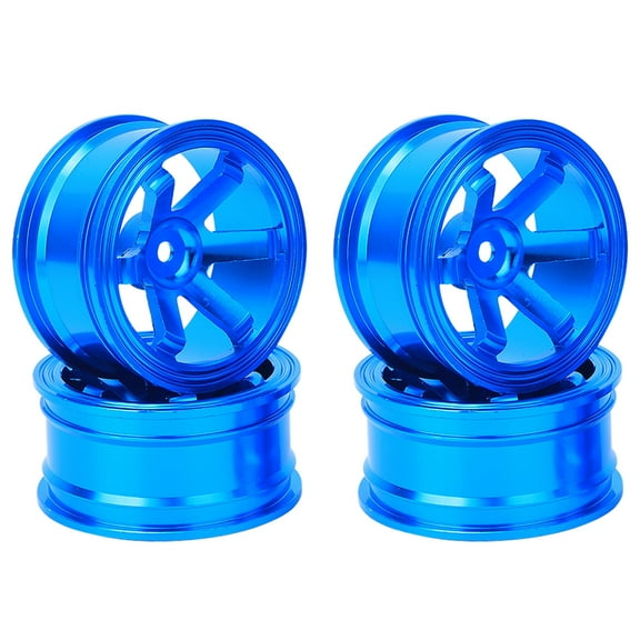 Metal Wheel Hub,Rc Alloy Rims Car Wheel Hub Hex ,4pcs Aluminium Alloy Wheel Hub Compatible With Universal 1/10 Flat Running Drift Rc Car Car Model Accessory(3 Colour) [blue]