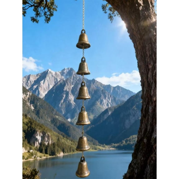 Metal Wind Chimes Outdoor Deep Tone Hanging Bells Feng Shui Garden Decor Memorial Wind Chime for Patio Porch Balcony Courtyard Backyard Home Relaxation Sympathy Housewarming Decorative Ornament