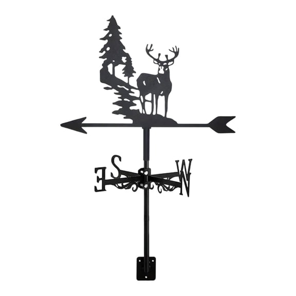 Metal Wind Direction Light Rooster Shaped Iron Garden for Yard Farmhouse Roof Mount Outdoor Decoration Accessories