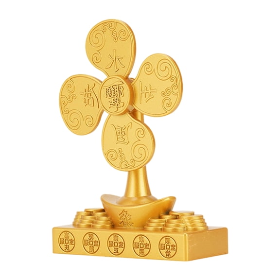 Metal Windmill Rotating Statue Home Decors Symbolizing Success And Good Fortunes