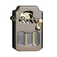 thumbnail image 1 of Metal Windproof Lighter with Transparent Chamber and One-Button Ejection, Refillable Rocker Lighter for Outdoor and Daily Use, Brushed Metal Finish Lighter(B), 1 of 4
