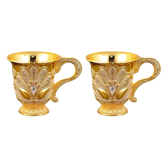Metal Wine Cups Royal Chalices Wine Glass Emboss Designs Medieval European Styles Drinking Cup for Home Cocktail Party