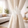 thumbnail image 1 of Evideco French Home Goods Angel Wings White Curtain Tiebacks, 1 of 7