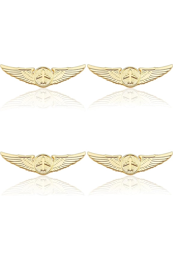 Metal Wings Pin Pilot Wing Pin Golden Aviator Pins Air Force Senior Pilot Wing Wings Pilots Badge Alloy