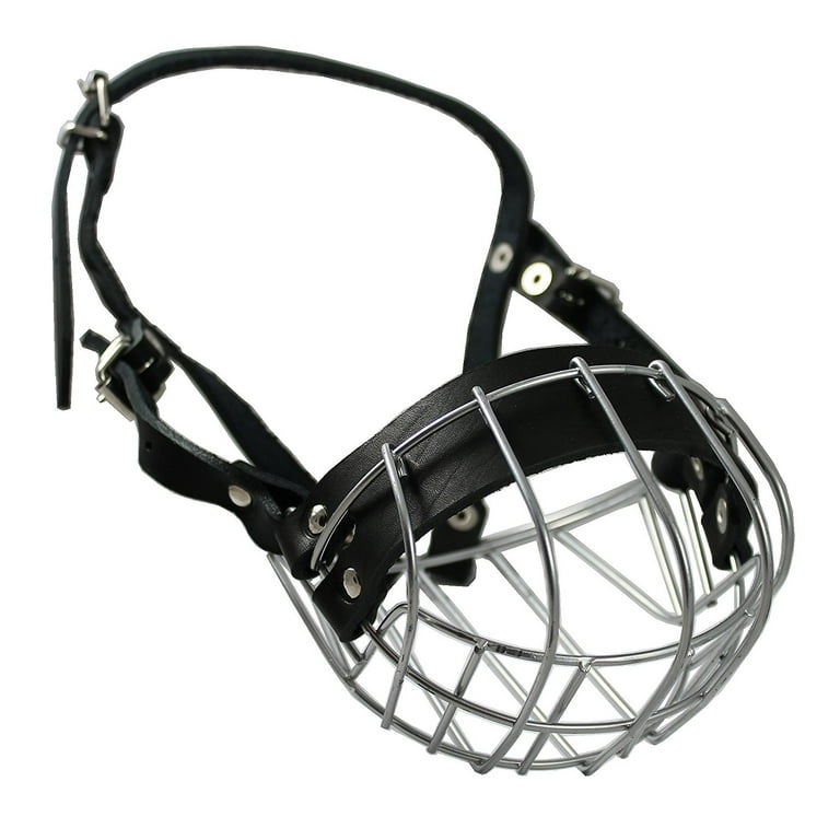 Metal Wire Basket Dog Muzzle Boxer Bulldog Male. Circumference 14in Length 3.5in