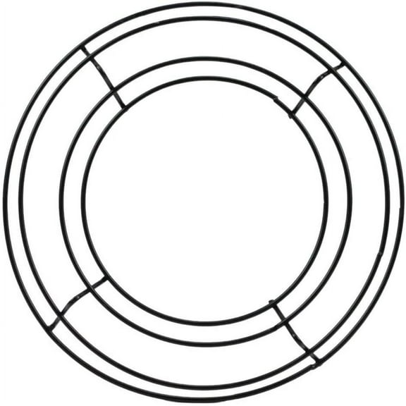 Metal Wire Door Wreath Frame - 8" Wide, Black, Christmas, DIY, Decoration, Swag, Garland