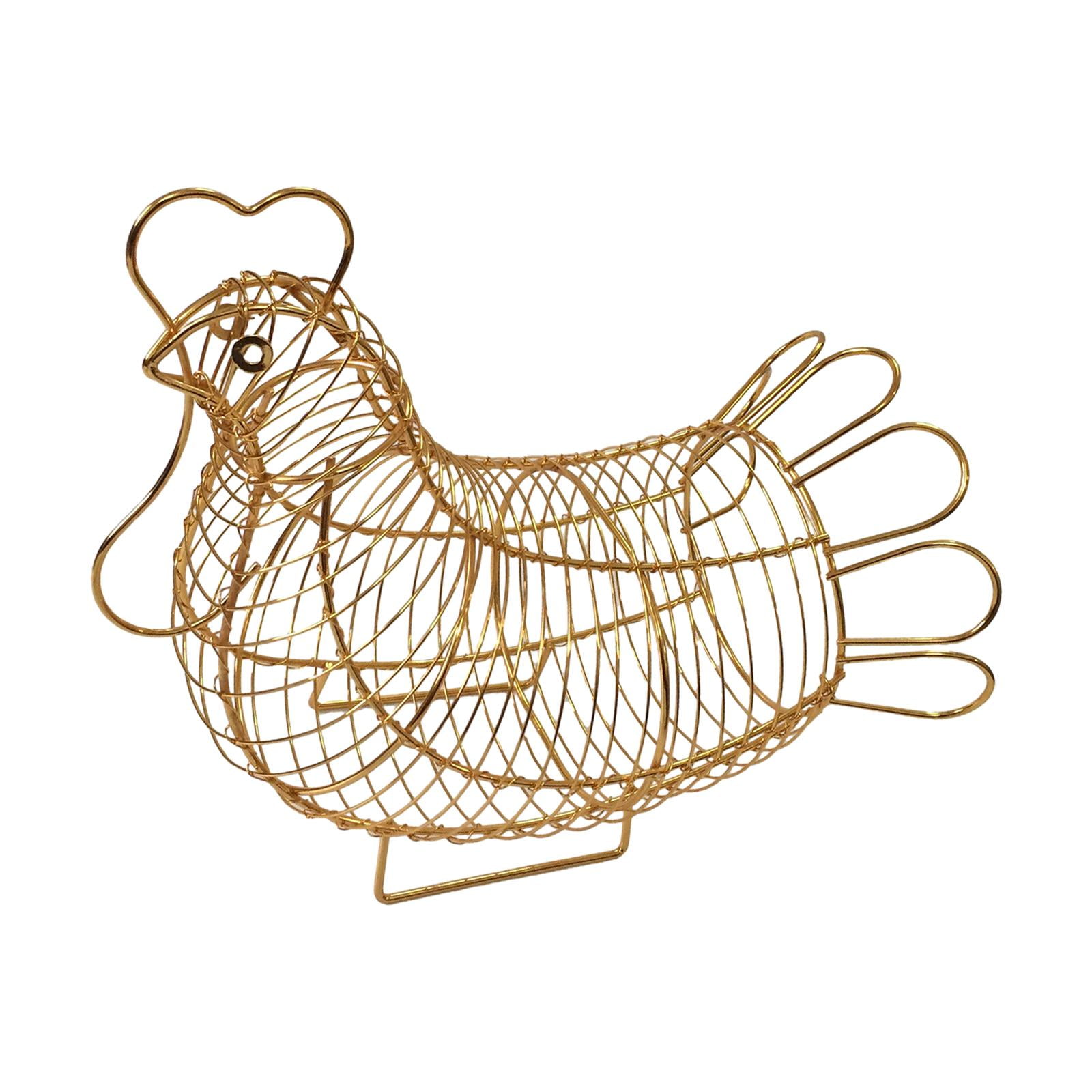 Metal Wire Egg Basket Egg Holder Organizer Kitchen Decor Rustic