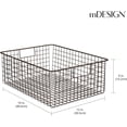 thumbnail image 1 of Metal Wire Food Storage Basket Organizer with Handles for Kitchen Cabinets Pantry Shelf Bathroom Laundry Room Closets Garage - Concerto Collection - 2 Pack - Bronze, 1 of 8