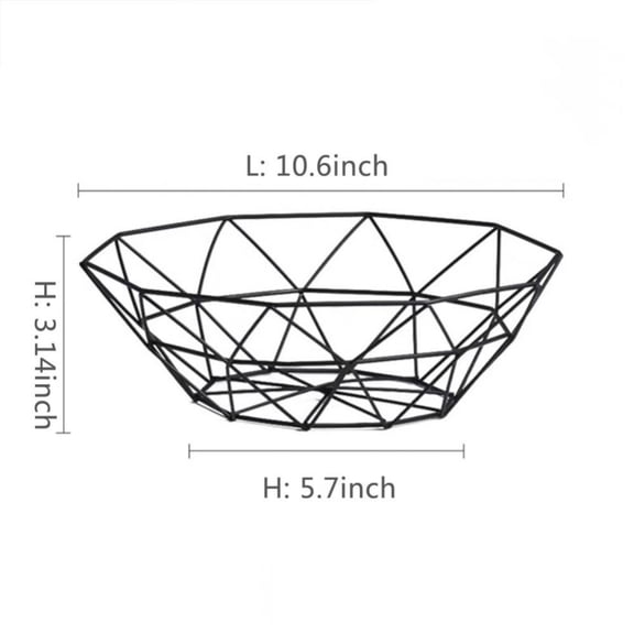 Metal Wire Fruit Basket Bowl,Iron Art Fruit Storage Baskets for Living Room,Countertop,Office Table Decorative Bread Snack Fruit Vegetable Bowls