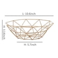 thumbnail image 1 of Metal Wire Fruit Basket Bowl,Iron Art Gold Fruit Storage Baskets for Living Room,Countertop,Office Table Decorative Bread Snack Fruit Bowls, 1 of 1