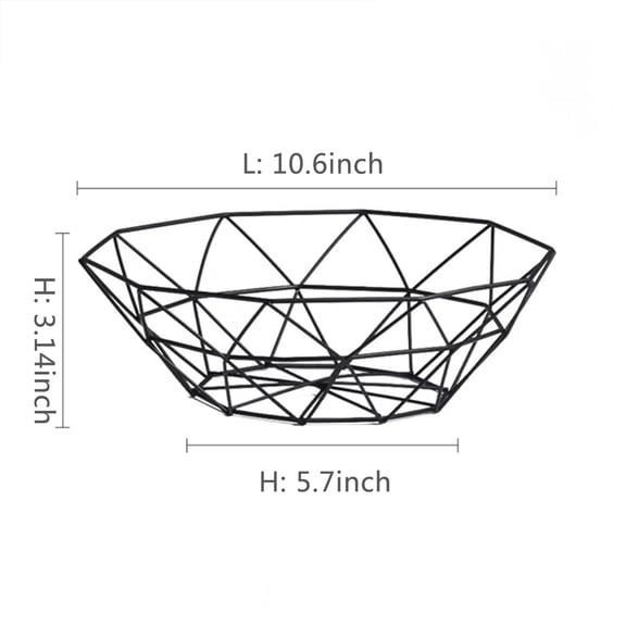 Metal Wire Fruit Basket, Creative Mesh Fruit Bowl, Round Metal Storage Holder, Modern Style Container for Kitchen Counter, Table Centerpiece Decorative, Countertop, Home Decor