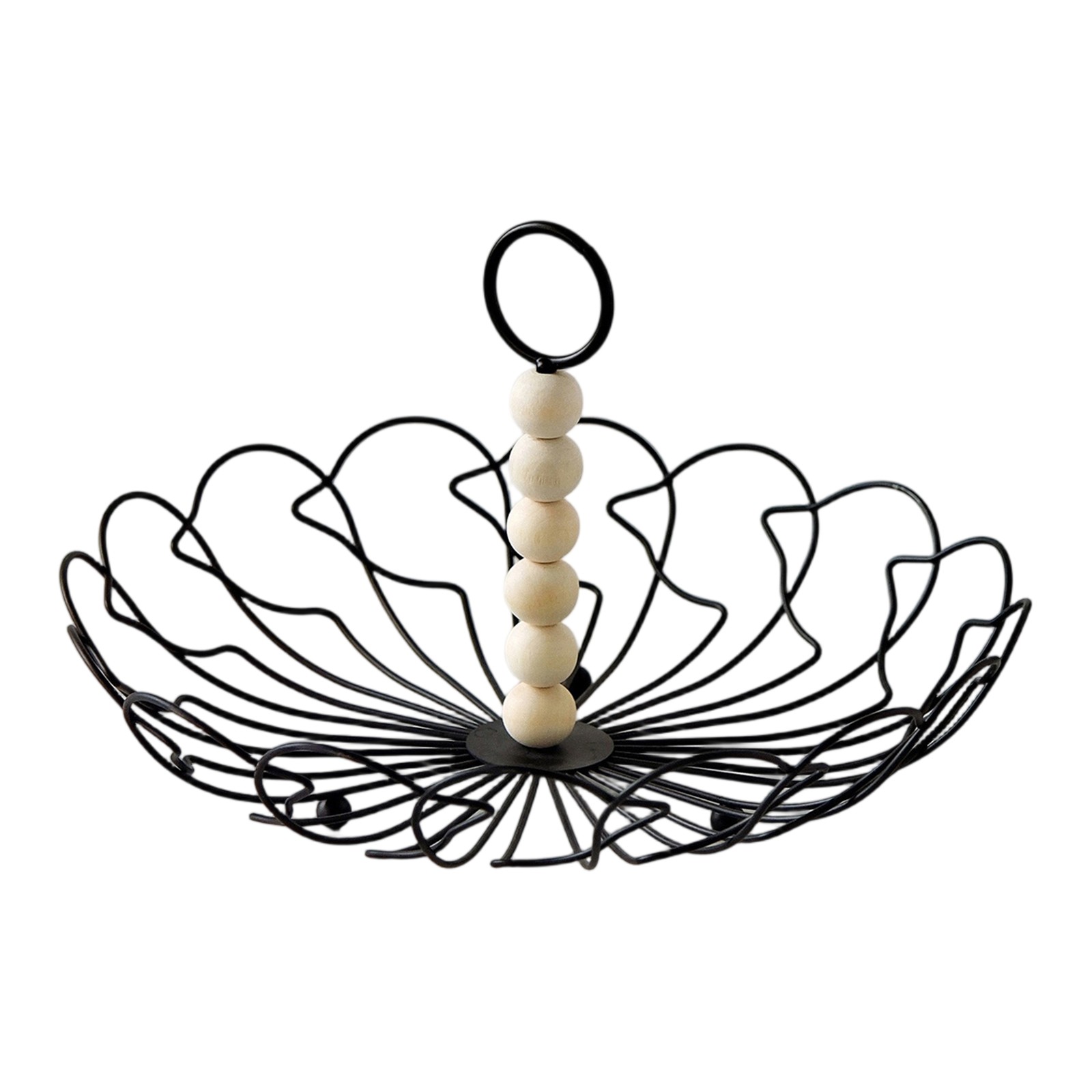 Lainrrew Metal Wire Fruit Basket – White Countertop Fruit Bowl, 10.8x4.3 Inch Kitchen Organizer - View #5