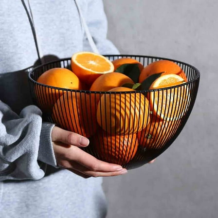 Metal Wire Fruit Vegetable Snack Tray Bowl Basket, Kitchen Storage Rack Multi Purpose Organizer For Dining Table Countertop Pantry Household Use Suitable For Holding Fruits Vegetables