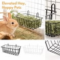 thumbnail image 1 of Metal Wire Hay Feeder Hanging Cage Rack Grass Manger Dispenser Mess-Free Food Bowl for Rabbits Guinea Pigs Chinchillas Small Animals Habitat, 1 of 7