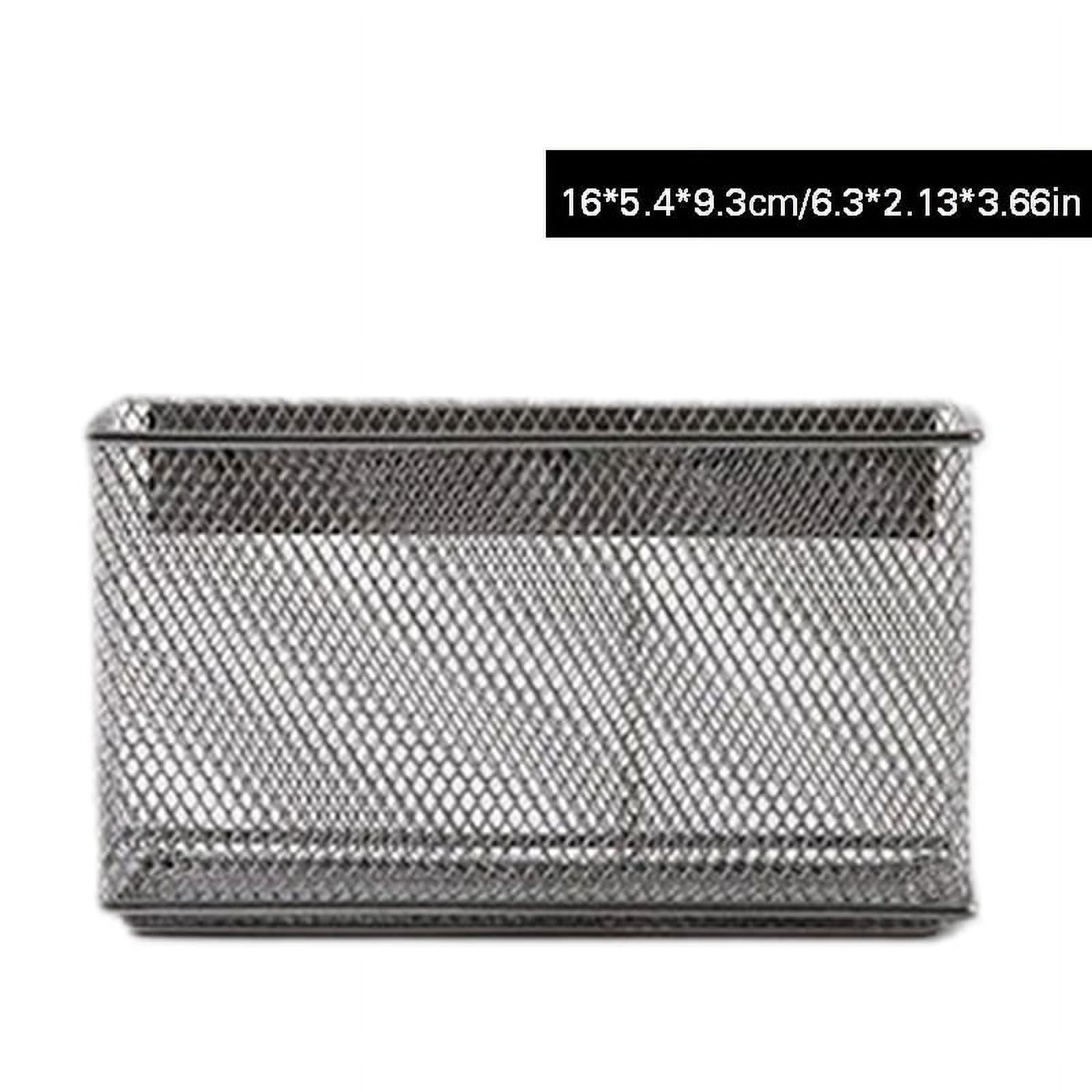 Metal Wire Mesh Storage Basket Tray Desk Caddy Storage