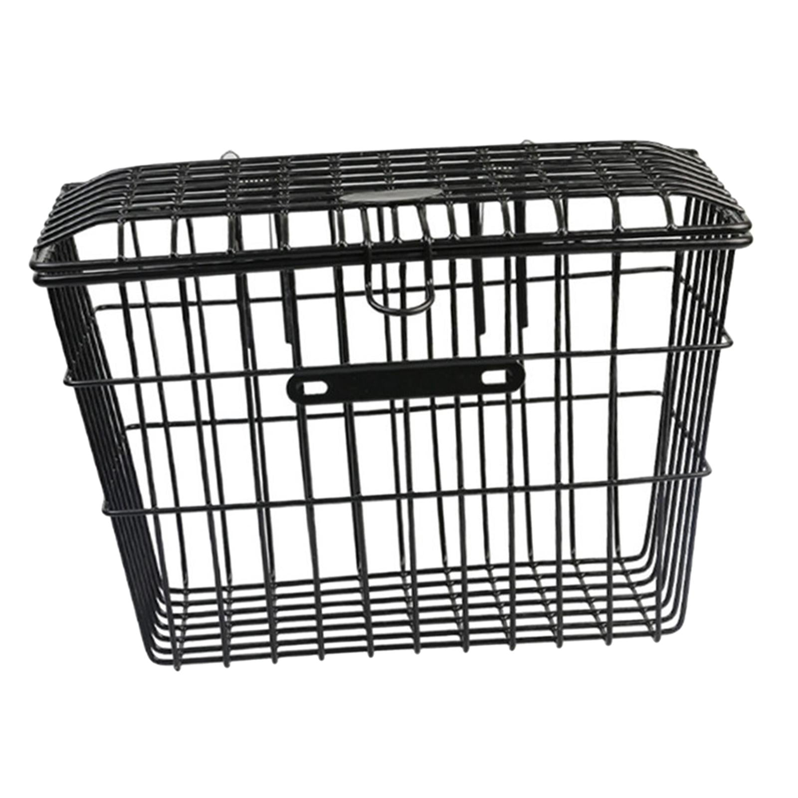 Iron Bike Basket Detachable Heavy Duty Metal Wire Mesh Rear Mount Large Storage Compatible with Most Bikes Walmart
