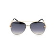 thumbnail image 1 of Metal Wire Rope Trim Exposed Lens Tear Drop Pilots Sunglasses Gold Smoke Mirror, 1 of 4