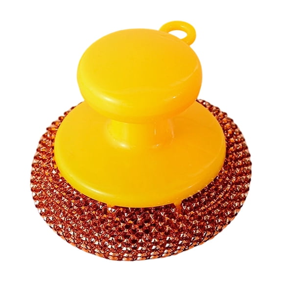 Metal Wire Scrubber with Handle, Stainless Steel Pot Scrubber for Heavy-Duty Kitchen Cleaning, Non-Scratch Pan Scrub Brush for Pots, Baking Sheets, Multi-Scene Use, A Cleaning Brush