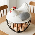 thumbnail image 1 of Metal Wire Storage Basket Kitchen Organizer for Fruit Vegetables Eggs, Countertop Pantry Iron Mesh Food Container Bin, 1 of 6