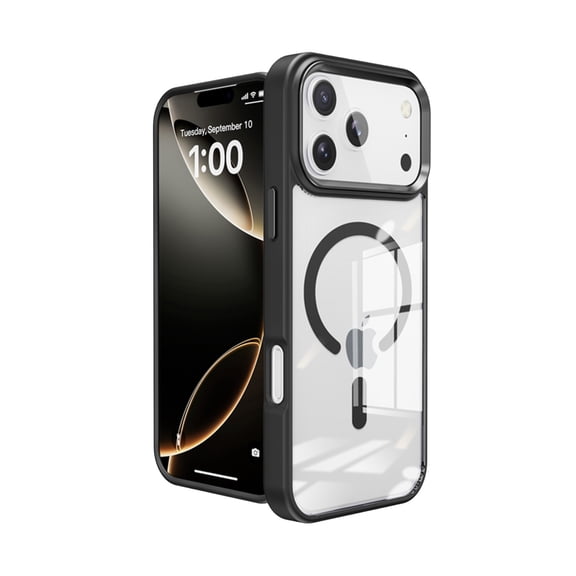 Metal Wireless Charging Case for iPhone 17 Pro Max - Black