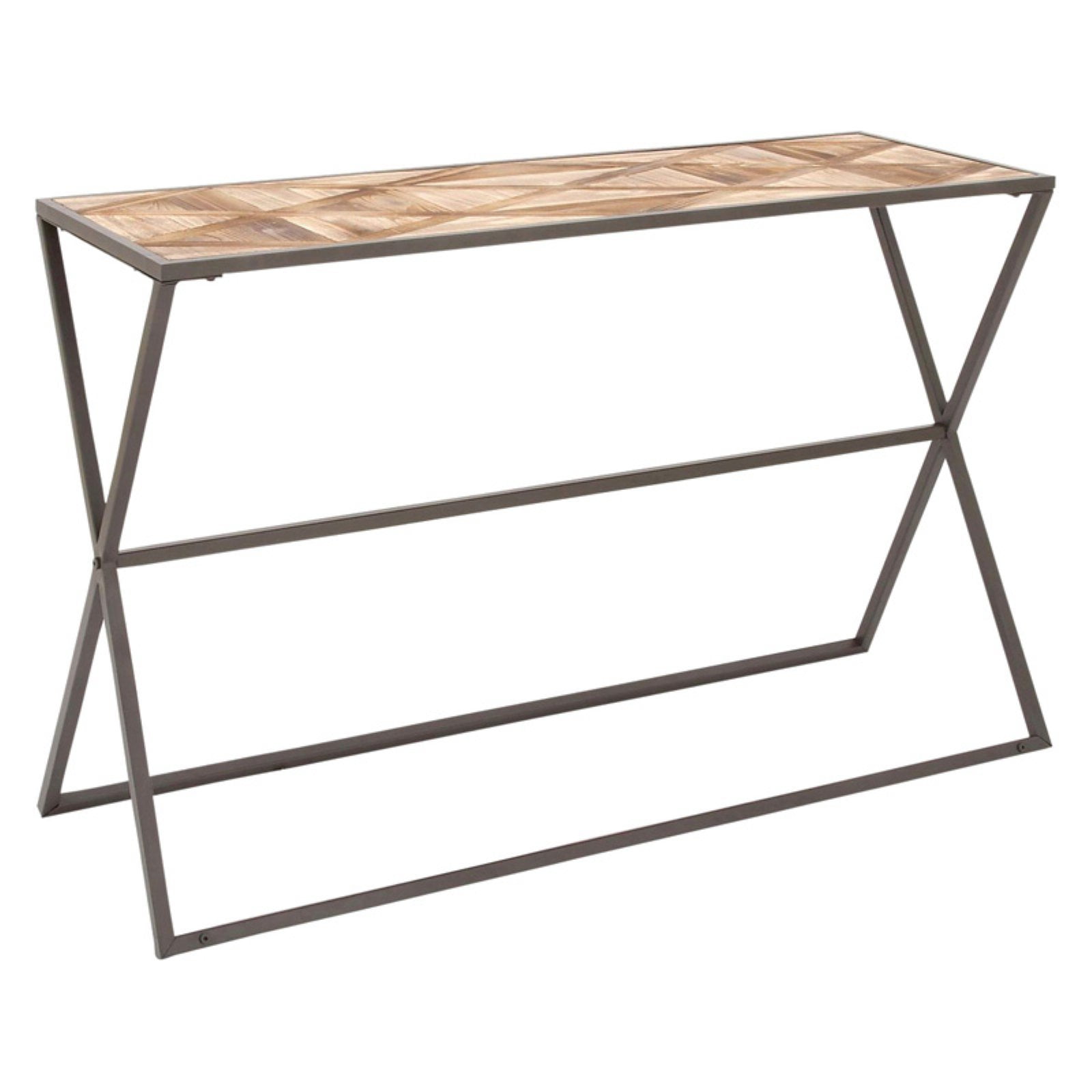 Metal Wood Console Table 47"W, 32"H - Walmart.com