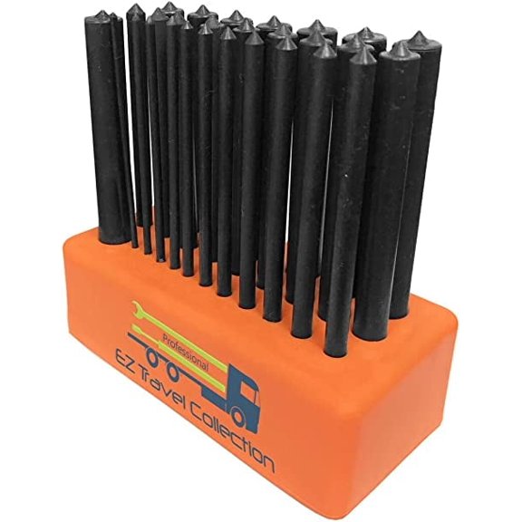Metal Worker Transfer Punch for Threaded, Drilled or Reamed Holes Complete 28 Piece Set (SAE)