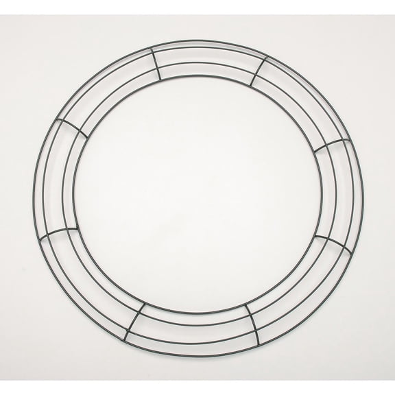 Metal Wreath Form: 16 inches, Green, Wire Frame
