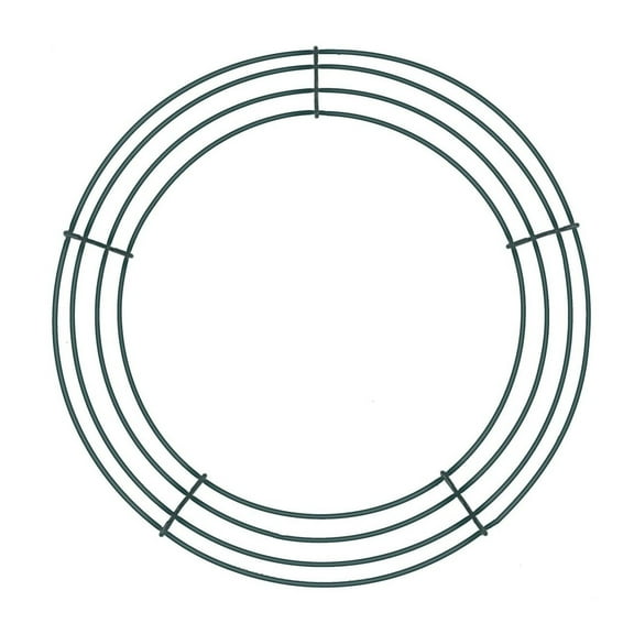 Metal Wreath Frame Form 8 Inch Dark Green Round Wire Wreath Rings Wire Garland Frame for Wedding Christmas New Year Party Home Decor DIY Crafts Supplies Floral Arrangements - Green,20CM
