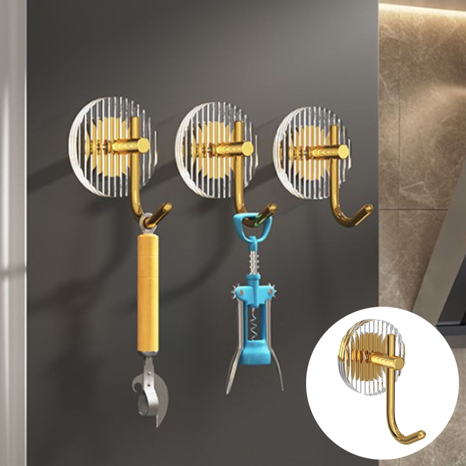 Metal Wreath Stand Holder Heavy Duty Suction Cups Hooks Bathroom Tiles