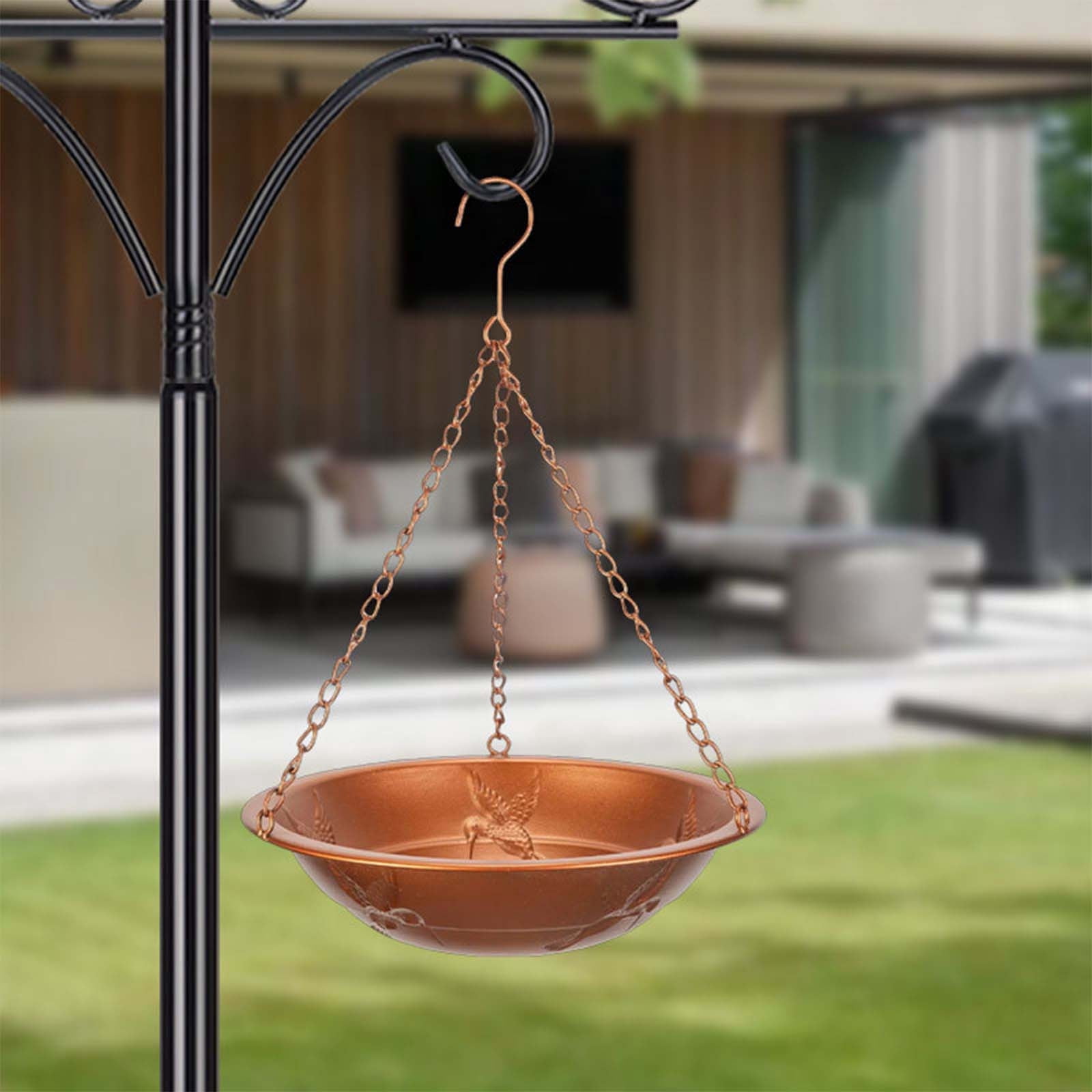 Metal Wrought Iron Bird Feeder, Outdoor Hanging Hummingbird & Garden Feeder – Decorative Multifunctional Bird Feeding Station for Yard, Patio & Wildlife Decor